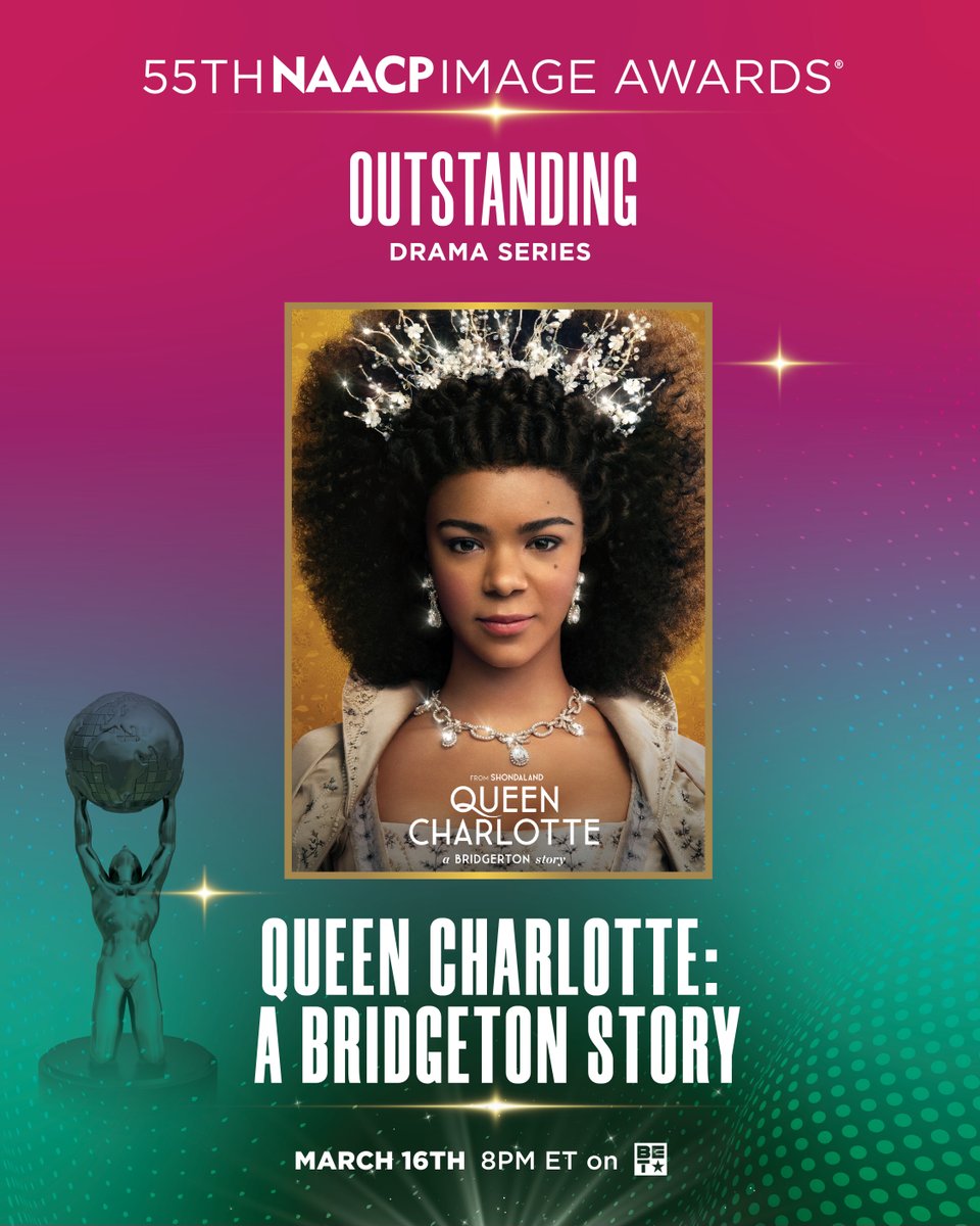 The envelope is opened, and the winner is... Queen Charlotte: A @bridgerton Story for Outstanding Drama Series. A testament to its compelling narrative and the incredible talent involved. Well-deserved success. 💐✨🎉 #NAACPImageAwards