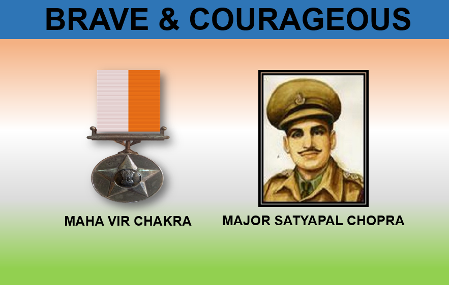 15 March 1948. 

Major Satyapal Chopra while commanding a company during the advance on Jhangar, led the operation from front. In the process of evacuating his men, he was mortally wounded. Made the supreme sacrifice. Displayed Courage. 
Awarded the #MahaVirChakra Posthumously