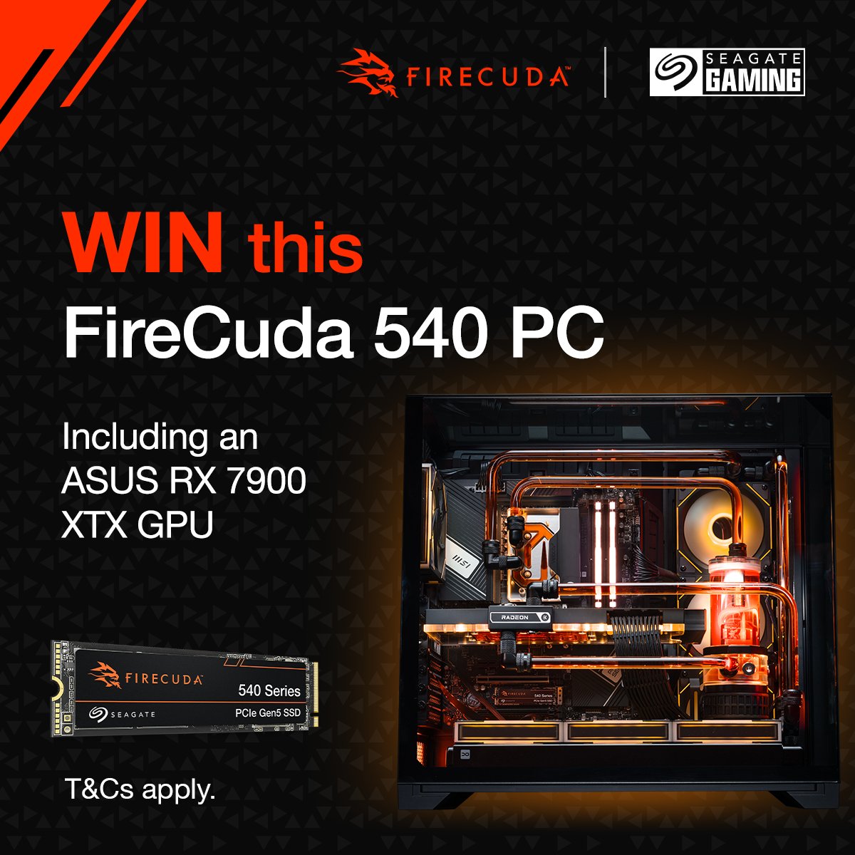 📢 LAST CALL 📢 Stand a chance to win a custom gaming PC with the FireCuda 540 AND ASUS RX 7900 XTX for the ultimate gaming experience!🔥 To participate: ✅ Reshare this post ✅ Follow @SeagateGaming T&Cs apply: seagate.media/6015ccetH #SeagateGaming #FireCuda540 #Giveaway