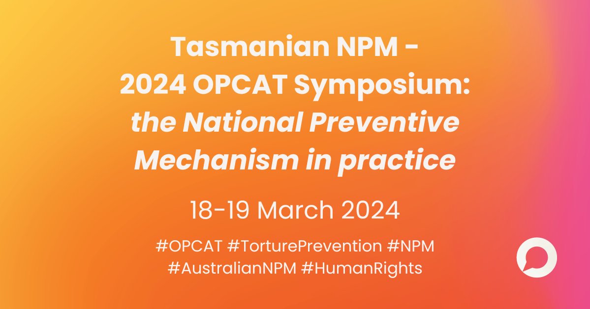 Commonwealth Ombudsman, NPM Coordinator and head of the Commonwealth NPM, Iain Anderson will be presenting at the 2024 OPCAT Symposium next week in Hobart, Tasmania to discuss OPCAT in Australia and abroad #OPCAT #TorturePrevention #NPM #AustralianNPM #HumanRights
