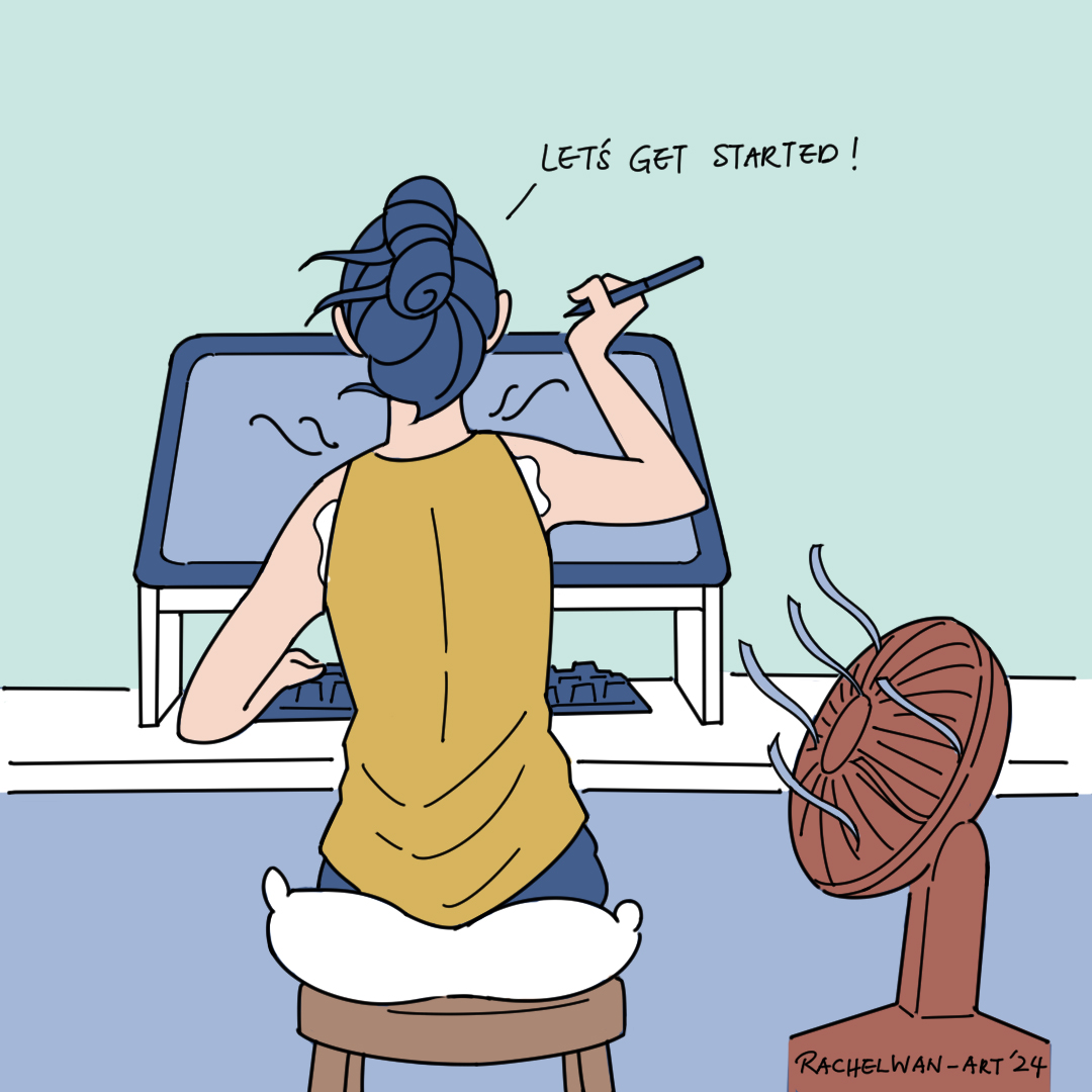 RachelWanArt's tweet photo. An average of a 10 hour workday sitting guarantees an outcome for strains and pains. I never thought I would be best friends with Salonpas and Tiger balm after hitting 30. 

#funfriday #artistproblems #backpain #salonpas #tigerbalm #rachelwan #rachelwanart https://t.co/j1bgV6Jsab
