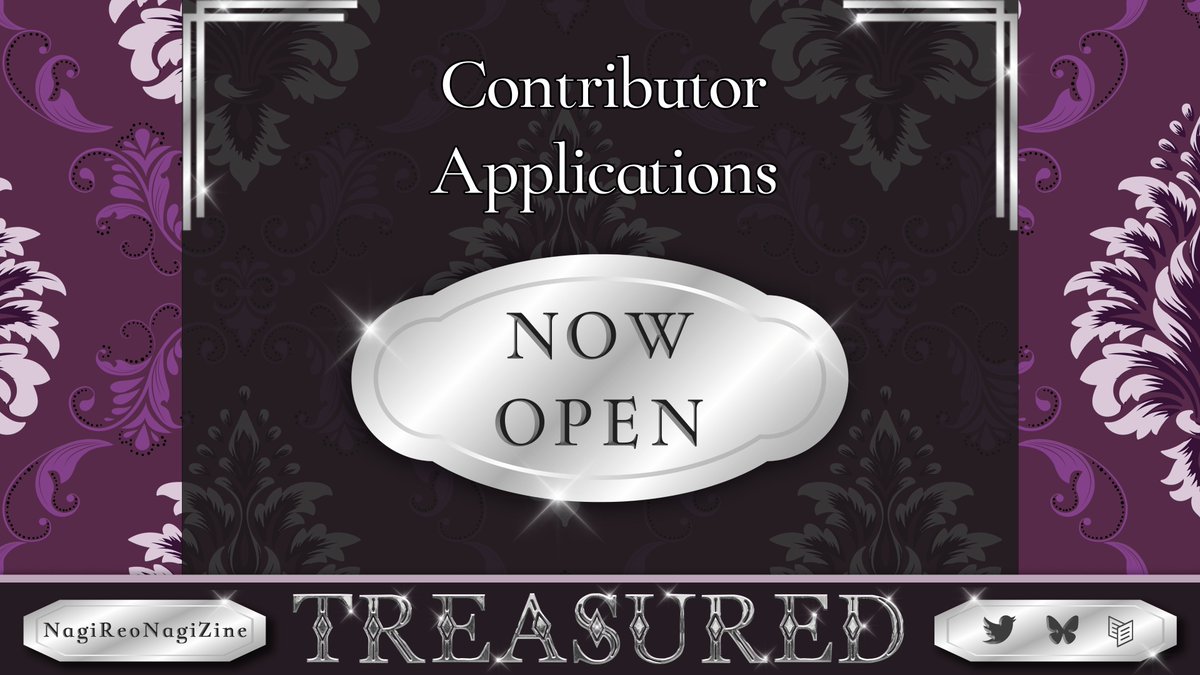 🤍CONTRIB APPS OPEN💜 

Calling📢all writers, artists, and everything in between!💎Gems of all varieties are welcome to join us to show just how /Treasured/🤍💜NagiReoNagi is.

Apps open until April 12th! Links Below⤵️