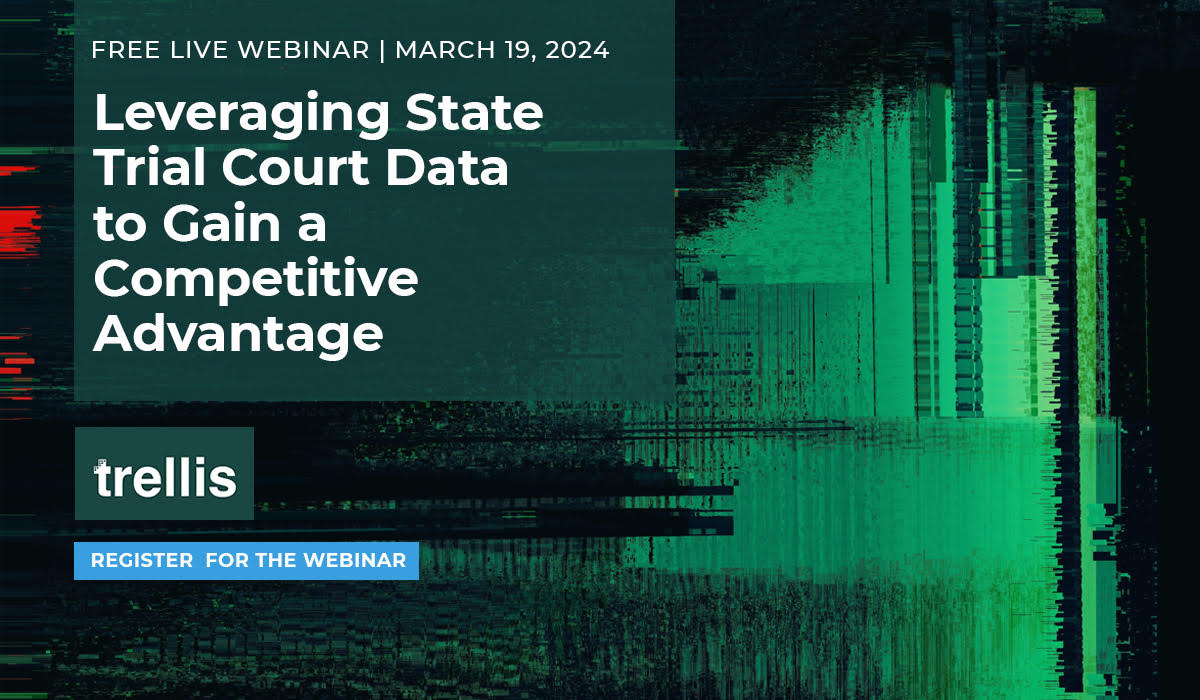 attnyatwork's tweet photo. Predict Judge Rulings & Opposing Counsel Strategies
Leverage data from hundreds of state courts and achieve better results for your clients. Live Webinar with Q&A March 19, 2024 @trellis_law #legalanalytics #Trialcourtanalytics #litigators #statecourtdata
https://t.co/AqZfrQPrWD https://t.co/UrnDifQynl