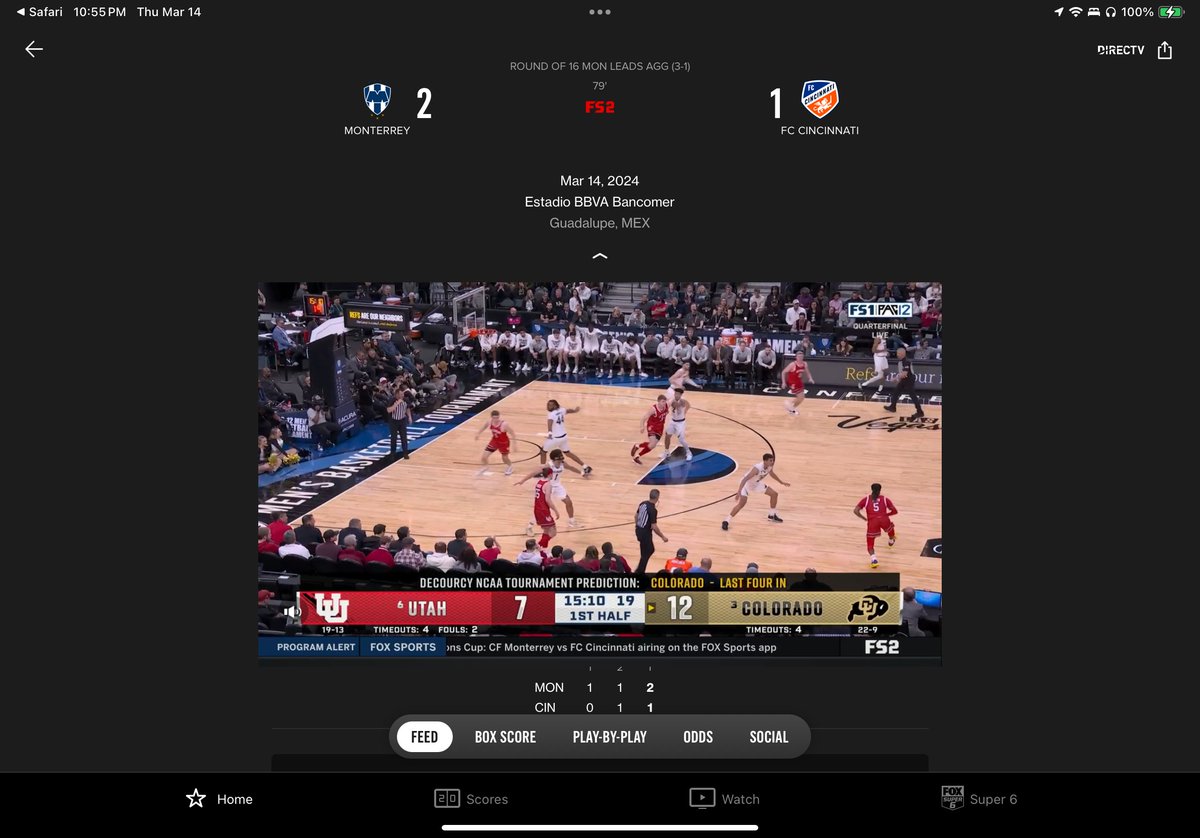 marcoskirsch's tweet photo. @Crew962 @FOXSports @TheChampions @fccincinnati @foxsports I switched to the app which made me watch an eternity of ads only to see a basketball game and the sportscaster saying we can watch the game on the app.

@Rayados vs @fccincinnati https://t.co/6dmc9KOXgU