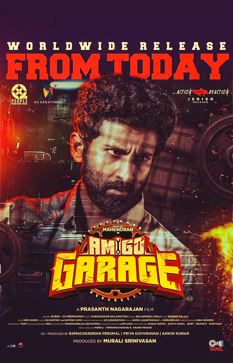 #Amigogarage 🎬 World wide from today ❤️ need ur love and wishes 🫸🏻❤️🫷🏻 @prasanthryk @GMSundar_ @AntonyLRuben @composerbala @kukarthik1 @tipsmusicsouth @sharanyalouis @sabadesigns213 @actor_uday15 @aswinvg1 @srishamurali @vijayakumardop @teamaimpr @Dr_Deepabalu @ActionJe…