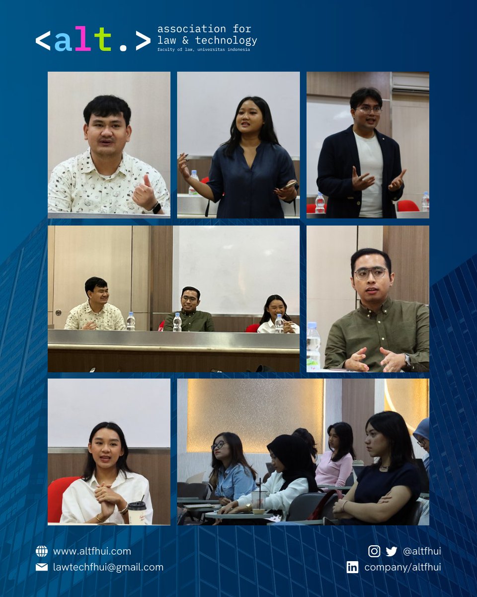altfhui's tweet photo. [EVENT RECAP: ALT CONNECT]

Halo, Digital Jurist!

ALT FHUI telah menyelenggarakan alumni sharing session, ALT CONNECT: Alumni Insights in Exploring Career Paths and Challenges in Tech Law World, pada Sabtu, 9 Maret 2024 lalu di Kampus FHUI Depok.

(1/4) https://t.co/hXzbStwnWl