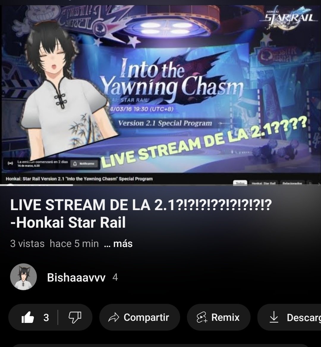Lo volvi a subir pq el otro video youtube lo puso en privado por supuesto copy😔😔
Suscribanse 😿
youtu.be/9IKr0yh5wkw?si…

#HonkaiStarRail 
#HonkaiStaiRail 
#Vtuber