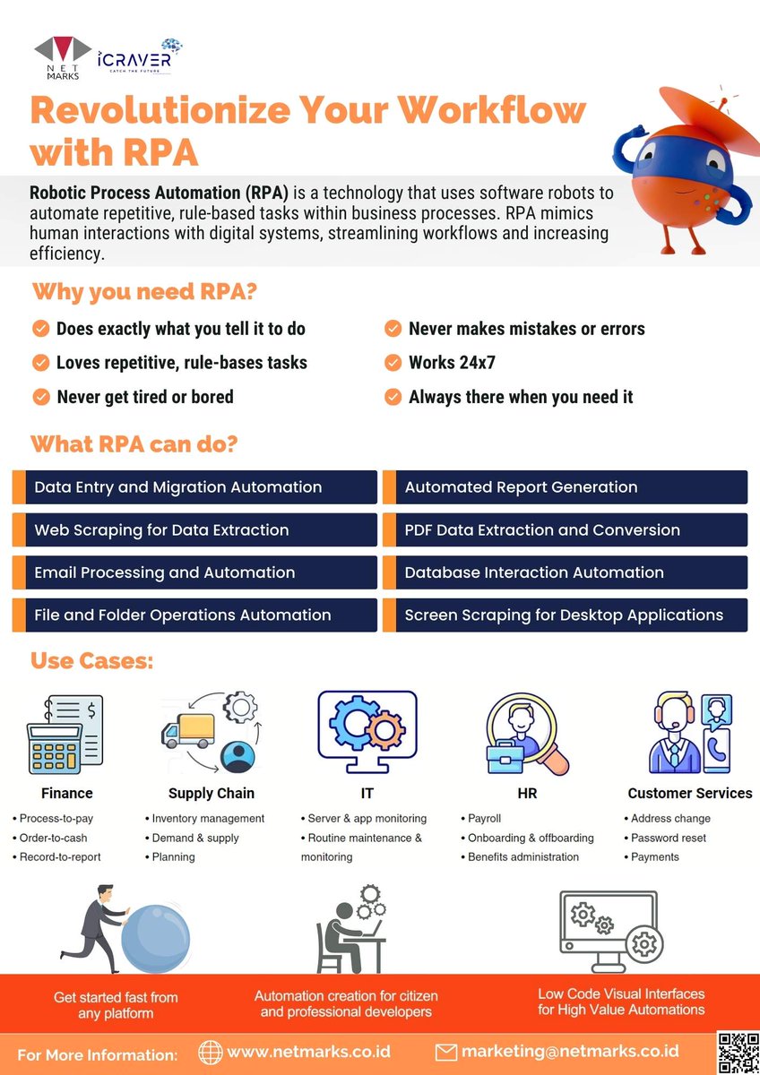 NetmarksID's tweet image. #rpa #rpauipath #rpadeveloper #roboticprocessautomation #software #business #automation #tech