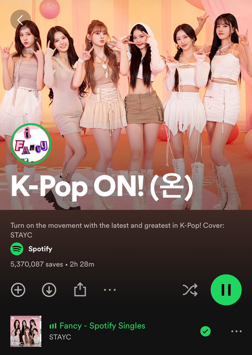 stayc’s cover of “fancy” by twice is out now on spotify and featured on spotify’s k-pop on! playlist! stream now!

🎧🔗 open.spotify.com/album/23EfZLPR…

#STAYC_FANCY_COVER
#SpotifyxSTAYC    
#KpopONFirstCrush   
#SpotifyKPopON   
#스포티파이
#STAYC #스테이씨
@STAYC_official @STAYC_talk