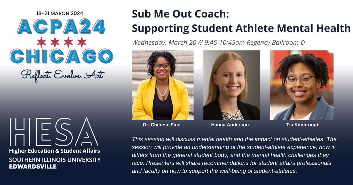 As you make your schedules for <a href="/ACPA/">ACPA</a>, check out our HESA faculty and graduate students presentations! 

Then plan to join us for a reception with alumni &amp; friends! rb.gy/ki9zhp

#ACPA24