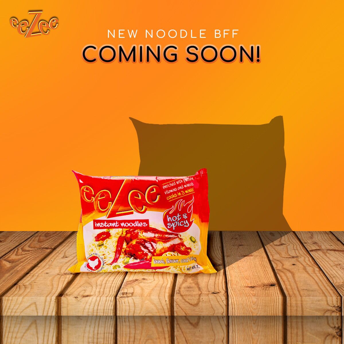 Take it eeZee fam, something big is on the way! Get ready to say hello to your new noodle bestie.... #BiggerIsBetter #eeZeeNoodlesSurprise