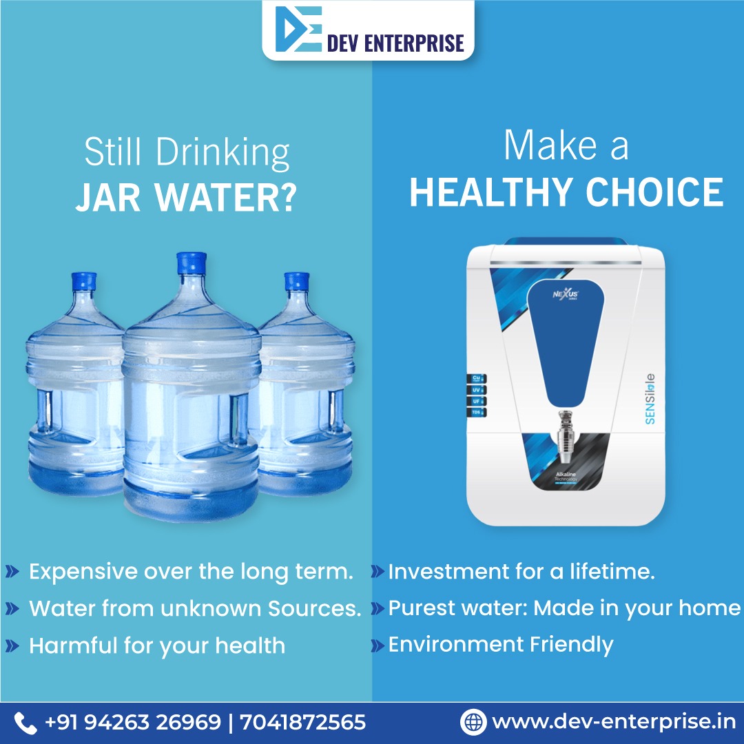 Upgrade your hydration game with Dev Enterprise Ro! 💧 

🌐: dev-enterprise.in
☎️: +91 94263-26969

#deventerprise #waterpurifier #waterpurified #PurifiedLiving #HydrationSolution #waterpurity #HealthyLiving #CleanWater #WaterPurifier #HomeAppliances #FilterTechnology