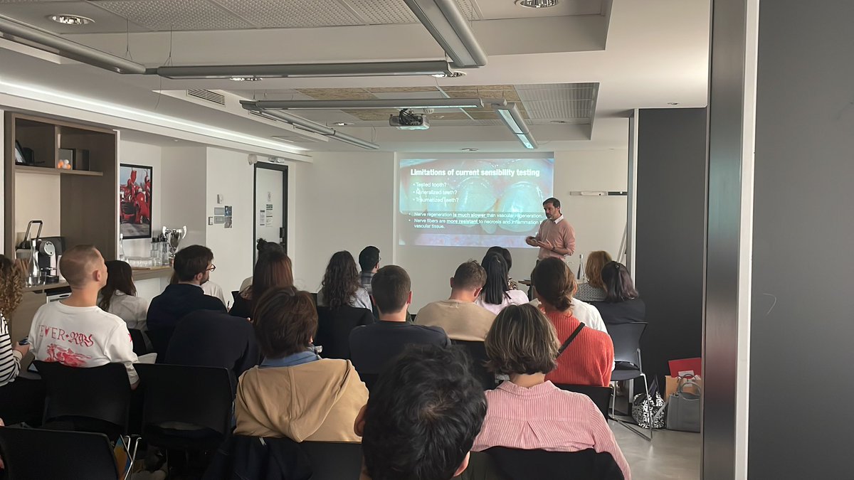 SFEndodontie's tweet photo. Formation SFE : Module 1 Séminaire 2
Les complexités du quotidien.

Le Dr Alexis Gaudin parle de la physiopathologie de la pulpe. https://t.co/eR8eBCJvfw