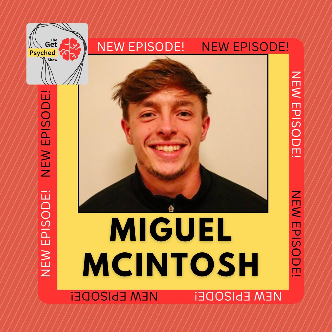 GetPsychedShow's tweet photo. NEW EPISODE! 🎙️

This week our guest on The #GetPsyched Show is Miguel Mcintosh 🙌🏼

- Sport Scientist in Scottish Football ⚽️
- Pathway into his Role 📝
- Applying his Skills outwith a Sport🤔

I hope you enjoy this episode🧠

Click the link in our bio to listen now on Spotify 👆 https://t.co/4ncefyLO5b