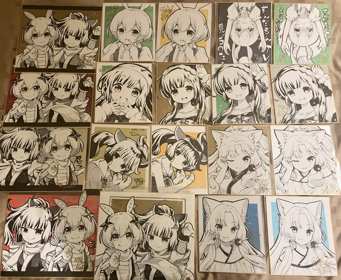 色紙🟢大5枚、中14枚です

大きさ問わず、購入制限は2枚となりますので よろしくお願いいたします! #ずんバザ 