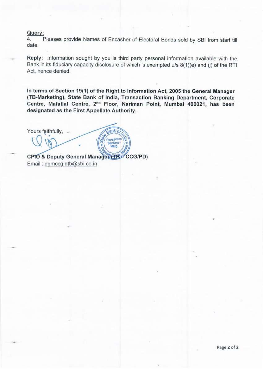 My RTI reply received from @TheOfficialSBI Corporate Branch Mumbai reveals Total Electoral Bonds Sold = 28,030 But as per Media #SBI submitted details of only = 18,871 Electoral Bonds Sold to Election Commission of India, My pertinent question is where are details of around…