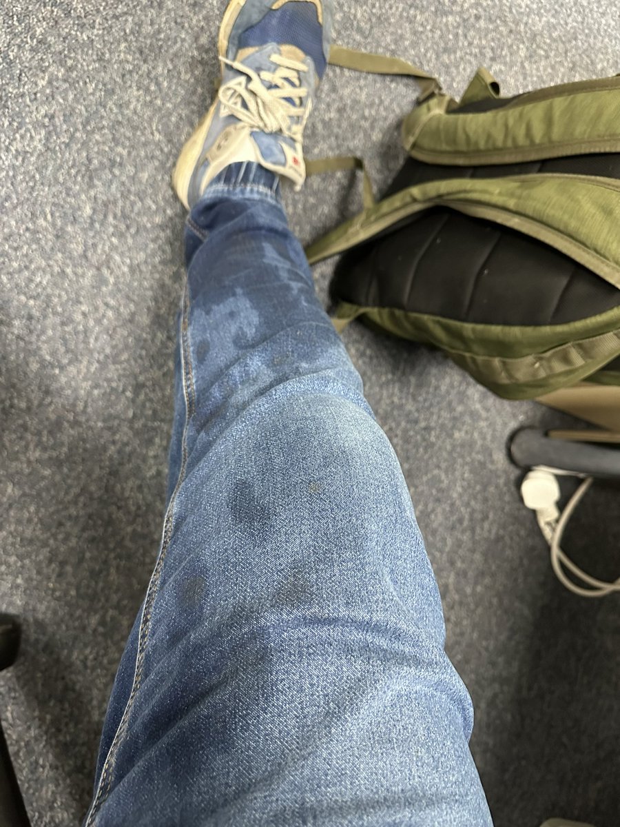 Dropped a Greggs Coffee down me and stood on a wonky kerb and all the water and mud underneath flew up my gusset… …approach with caution, I repeat, approach with caution! 🫣