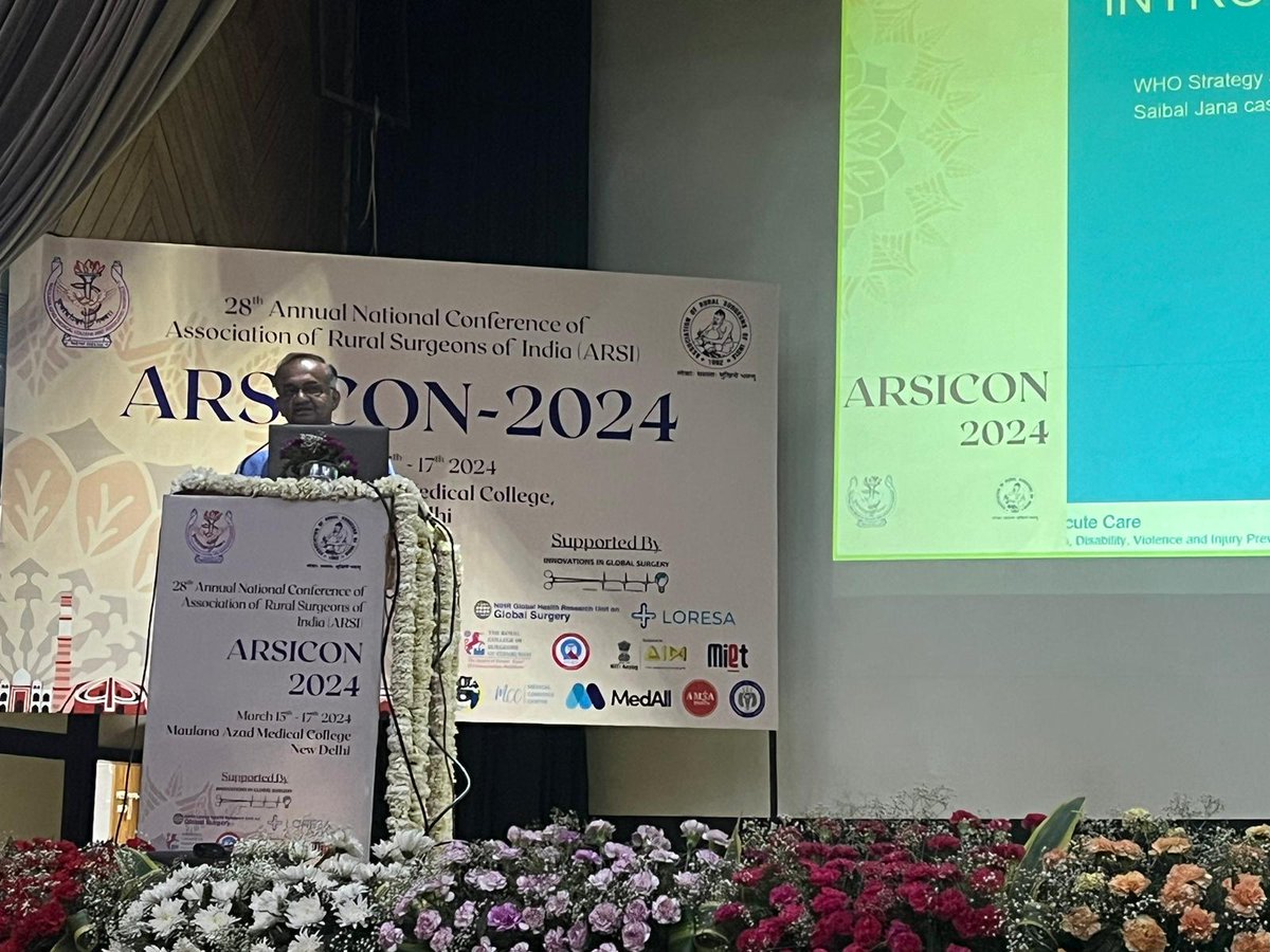 Dr Nobhojit Roy is presenting at the moment <a href="/arsicon2024/">ARSICON2024</a> while our own Dr Kuba Gajewski is up next speaking on research on district level surgical systems - lessons from sub-Saharan Africa.

#globalsurgery <a href="/RCSI_Irl/">RCSI</a> <a href="/nobsroy/">Nobhojit Roy</a> <a href="/WHO/">World Health Organization (WHO)</a>