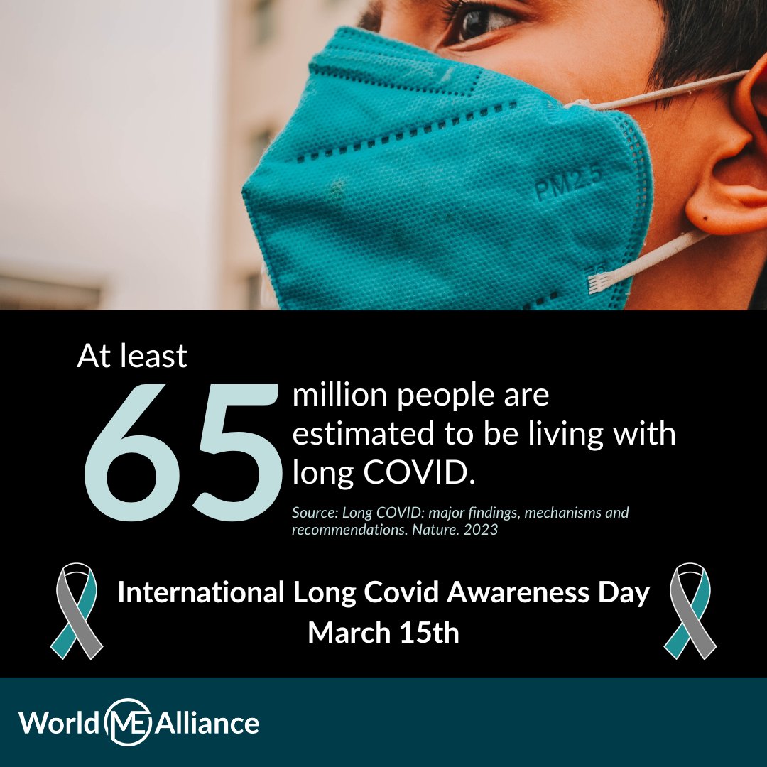 Standing in solidarity w the long Covid community. Research indicates at least 50% of people with #LongCovid have symptoms that mirror #MyalgicEncephalomyelitis Working together is critical to improve the lives of ppl with overlappying illnesses #LongCovidAwarenessDay