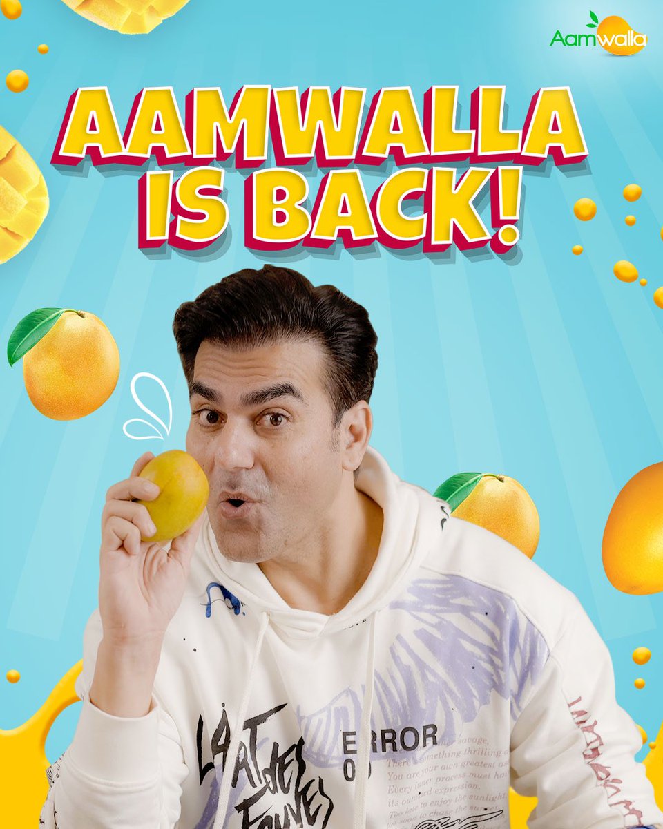 aamwalla's tweet photo. 𝗠𝗮𝗻𝗴𝗼 𝗟𝗼𝘃𝗲𝗿𝘀 𝗔𝗹𝗲𝗿𝘁!
We're coming soon to brighten your day and sweeten your shake...🥭

#Aamwalla #ArbaazKhan #Mango #AlphonsoMango #Summer https://t.co/vgFYy4qMl4