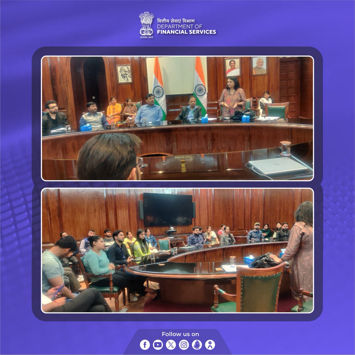 Pradhan Mantri Jeevan Jyoti Bima Yojana and Pradhan Mantri Suraksha Bima Yojana awareness campaigns were conducted by the Department of Financial Services for the staff of the Department of Economic Affairs #DEA on 13.03.2024. #DFS_India #PMJJBY #PMSBY
