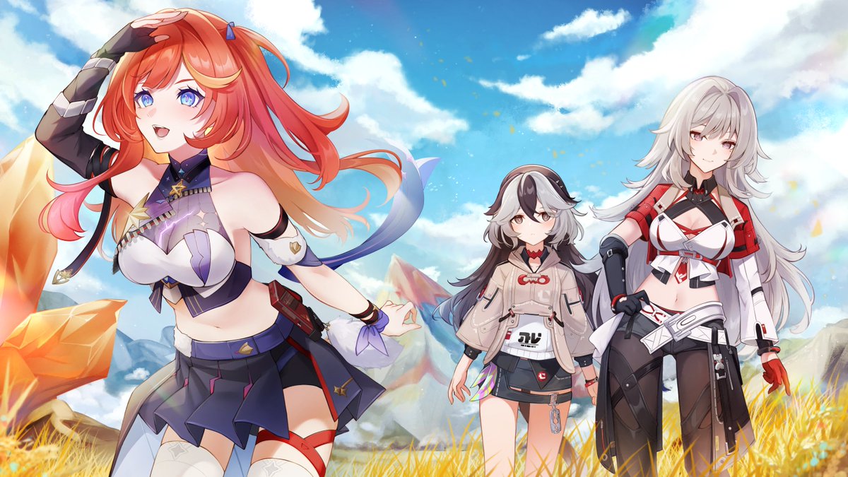 Dear Captain, get ready for our fourth stop on the Mars sightseeing tour —

Beneath the distant cerulean sky, golden waves of wheat gently swaying, we sang with unbridled joy there in the fields.

Kudos to Captain @Hollyyn72 & @shiki1230 for the amazing fanwork!

#HonkaiImpact3rd