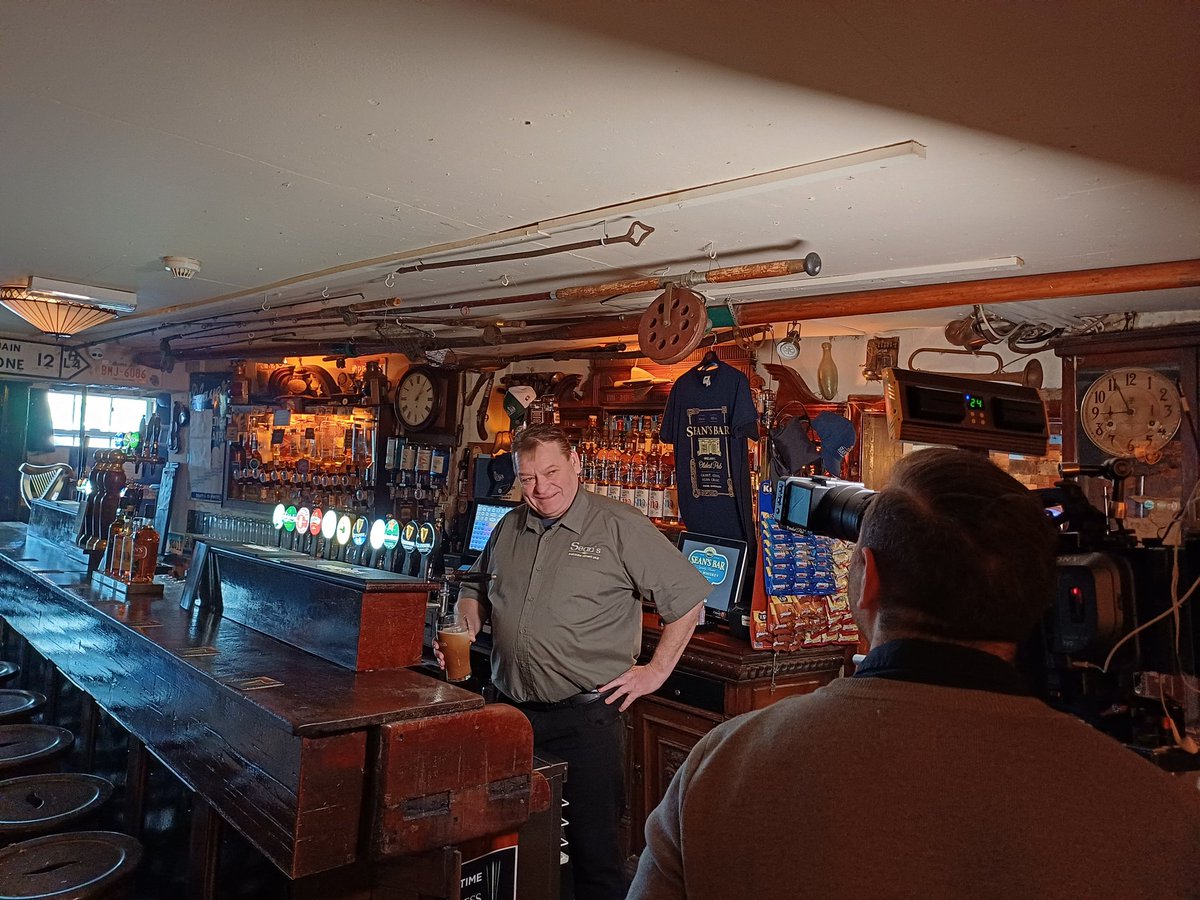 Tune into ITV's This Morning Show just after 11am where he'll be chatting about Irelands oldest pub #athlone #irelandsoldestpub #seansbar
