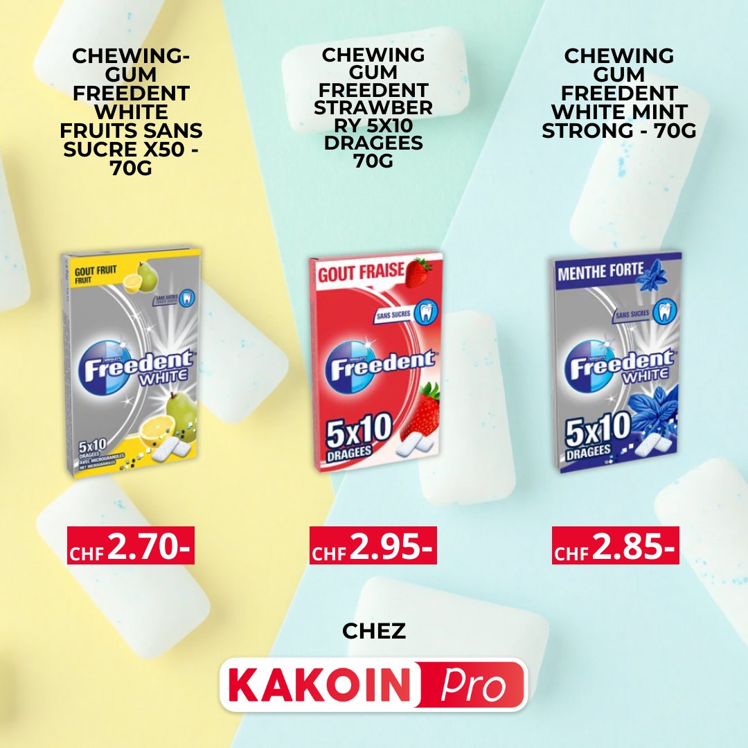 kakoinpro's tweet photo. 🍃🌺 Découvrez le pouvoir rafraîchissant de Freedent chez Kakoinpro! Offres spéciales en gros sur toutes vos saveurs préférées. #PureFreshness #KakoinproSelection #FreedentFlavors #BreathRefresh
🔗 https://t.co/TBUETZBUw0 https://t.co/DfzGGwsJAR