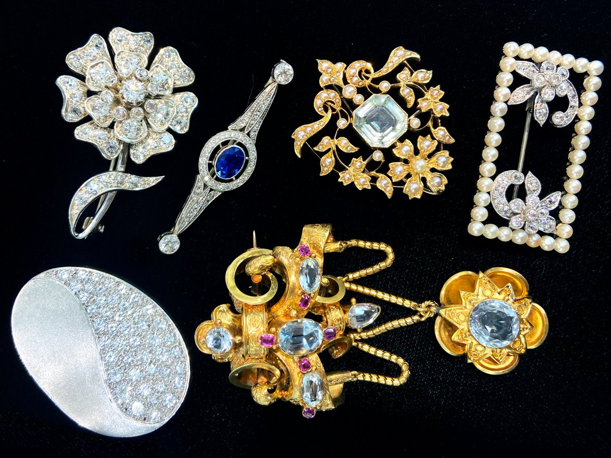 Add a vintage flair to your ensemble with a stunning brooch. #BroochBeauty #VintageStyle #Brooches