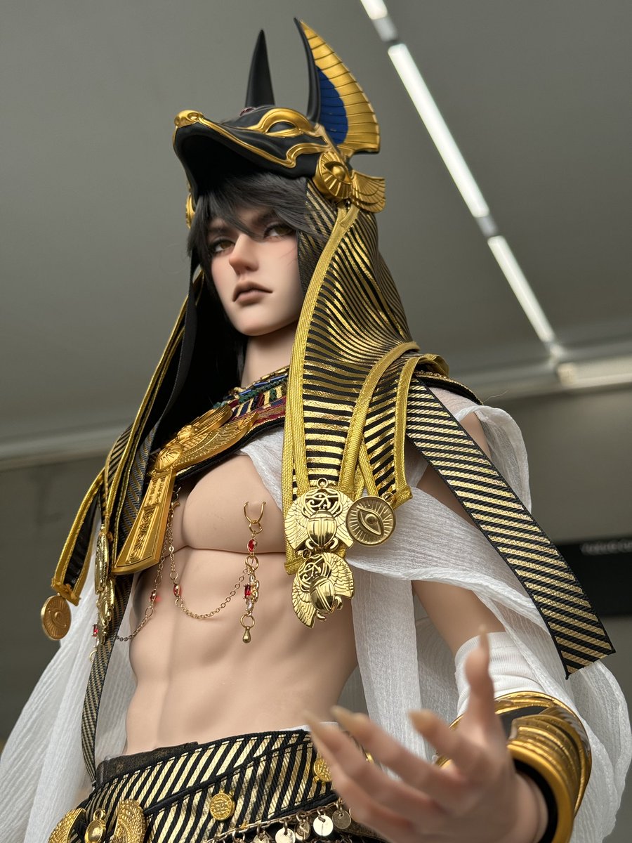ringdoll's tweet photo. Awwww~ 
We have changed some details~~ 🫣😍

#ringdoll #anubis #ドール #球体関節人形 #bjd #abjd #doll #resindoll #asianballjointeddoll #balljointeddoll #bjdmakeup https://t.co/hiSStoUOHa