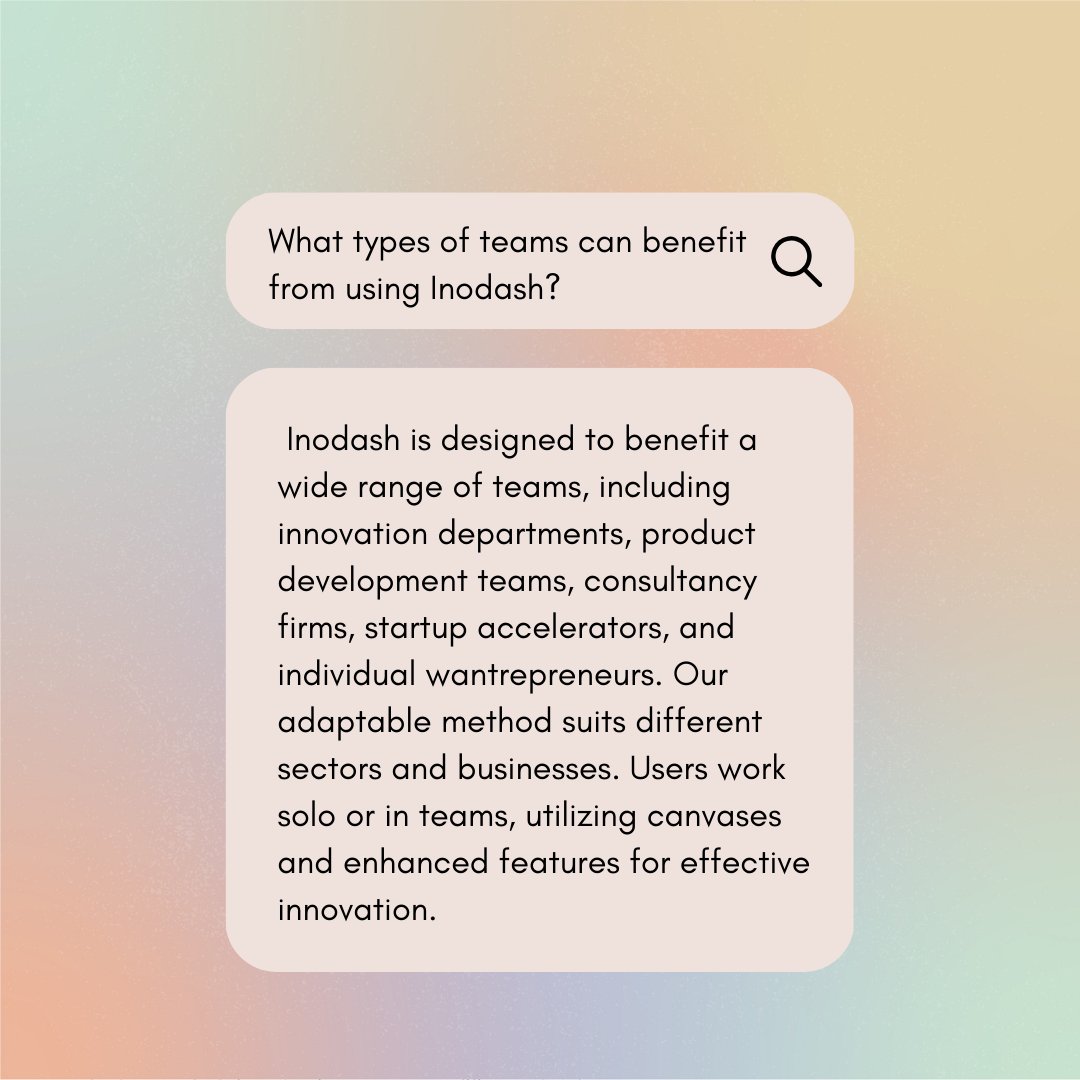 inodashcom's tweet photo. Whether you're leading a team, driving product development, or exploring entrepreneurial ventures, our adaptable platform empowers you to thrive. Solo or in teams, explore enhanced features and canvases tailored for effective innovation across various sectors🚀
#Inodash https://t.co/0F0OlEVpO0