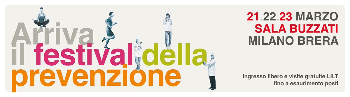 LILT (@liltnazionale) on Twitter photo Dal 21 al 23 marzo a Milano, grazie a <a href="/LILTMilano/">LILT Milano</a> si terrà la 1° Edizione del Festival della #Prevenzione → festivaldellaprevenzione.it #festivaldellaprevenzione Dal 21 al 23 marzo a Milano, grazie a <a href="/LILTMilano/">LILT Milano</a> si terrà la 1° Edizione del Festival della #Prevenzione → festivaldellaprevenzione.it #festivaldellaprevenzione