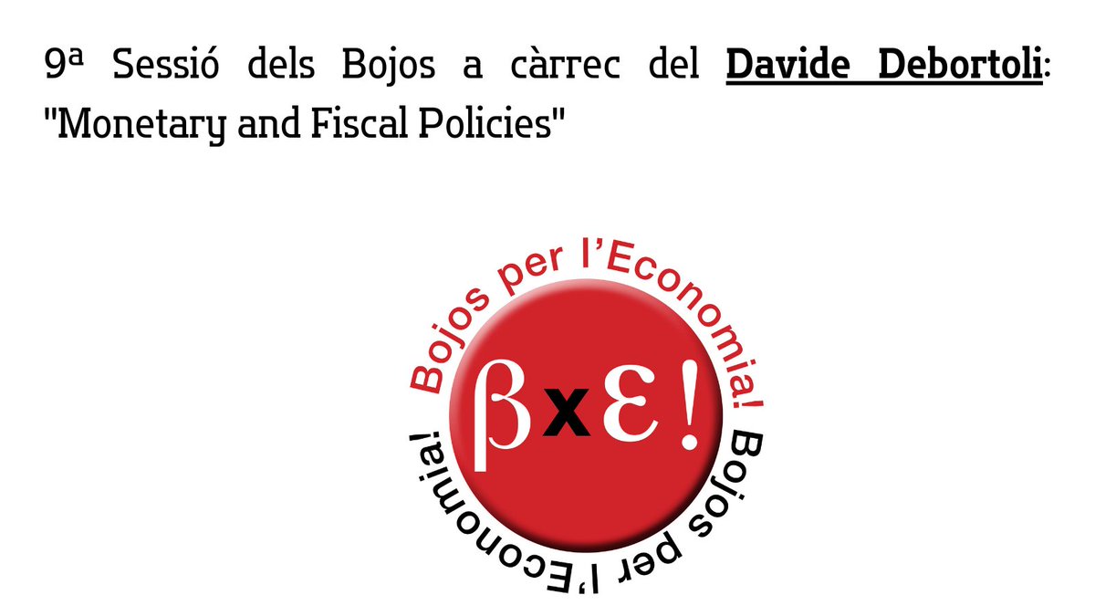 Demà dissabte 09 de març, 9ª sessió dels Bojos per l'Economia! @iCERCA , @BojosLa