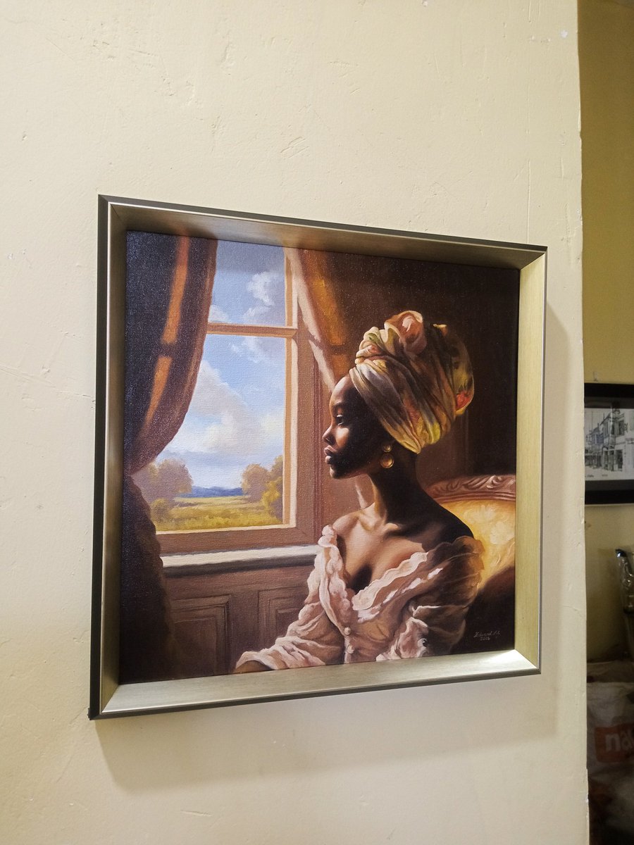 The final work. Oil on canvas. Framed.