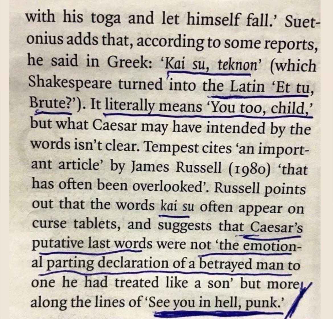 Currently loving this interpretation of Caesar’s last words 😎