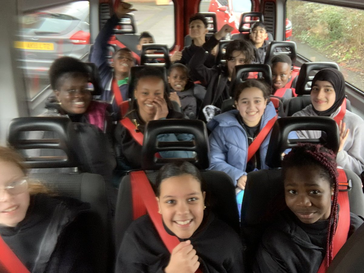 A very excited team on their way to the School Games athletics meet today! Come on Team GD!