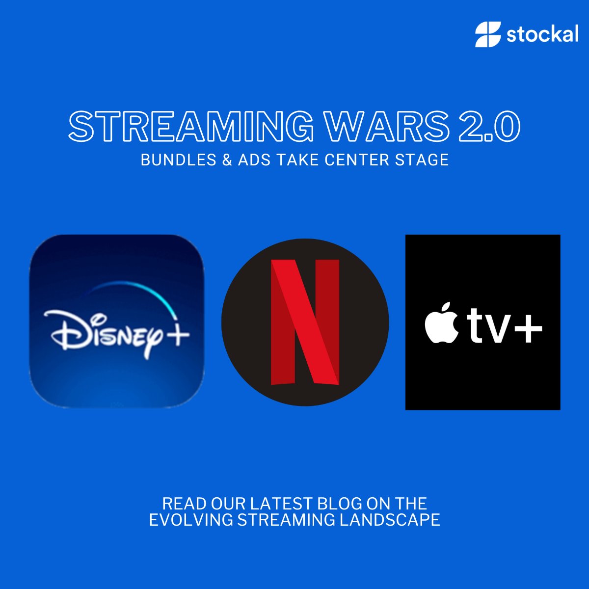 Streaming wars 2.0: Bundles & ads are the new battleground! $NFLX thrives with ad tier, $AAPL eyes ads & sports, $DIS buys Hulu & bundles content. Who will win? Read our latest blog here: stockal.com/blogs/the-grea… #GetStockal #GlobalInvesting