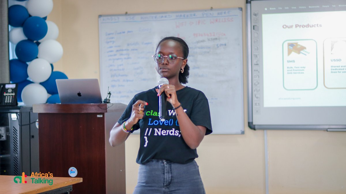 Africastalking's tweet photo. We're live at #JKUAT for the #ATMiniSummit. Stay tuned for an epic adventure in innovation, and dive deep with us as the community brings their innovative ideas to life using Africa's Talking #APIs. #BuildWithAT #WeLoveNerds https://t.co/XSTIZNFSNc