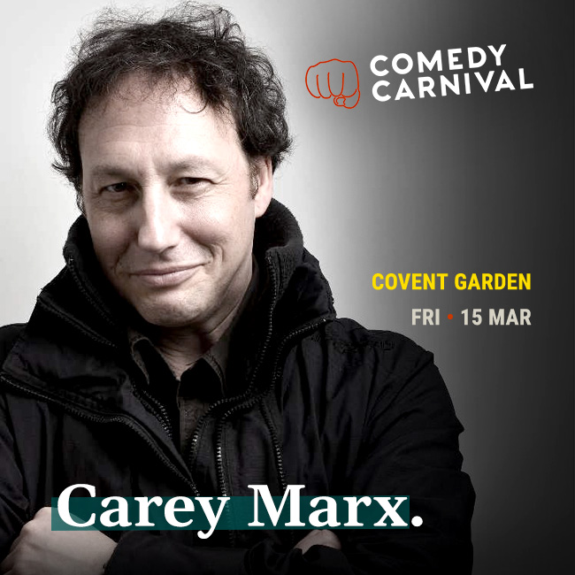 International stand up comedy this Friday, feat. @CareyMarx, @tadiwamahlunge, @joshbcomedy, and #PeteGionis as MC.   

Tickets: comedycarnival.co.uk/covent-garden/
Doors 7:30pm - 8:30pm. Show 8:30pm - 10:30pm