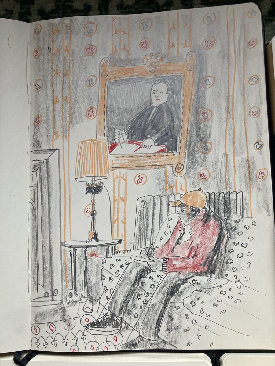 RefugeeTales's tweet photo. A day to treasure… the day Ruby Wright ran a sketching workshop for us in ‘mighty’ surroundings thanks to #50forFree. What a day that was! Thank you @LandmarkTrust https://t.co/0aOFdZVbhV