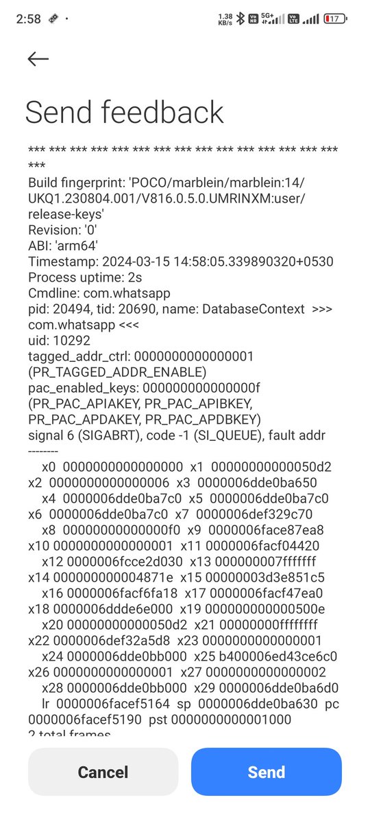 NagaGowthamT's tweet photo. @IndiaPOCO Kindly check this whatsapp is not working in poco f5. Give me the proper solution as soon as possible. https://t.co/mqoeZQWFbu