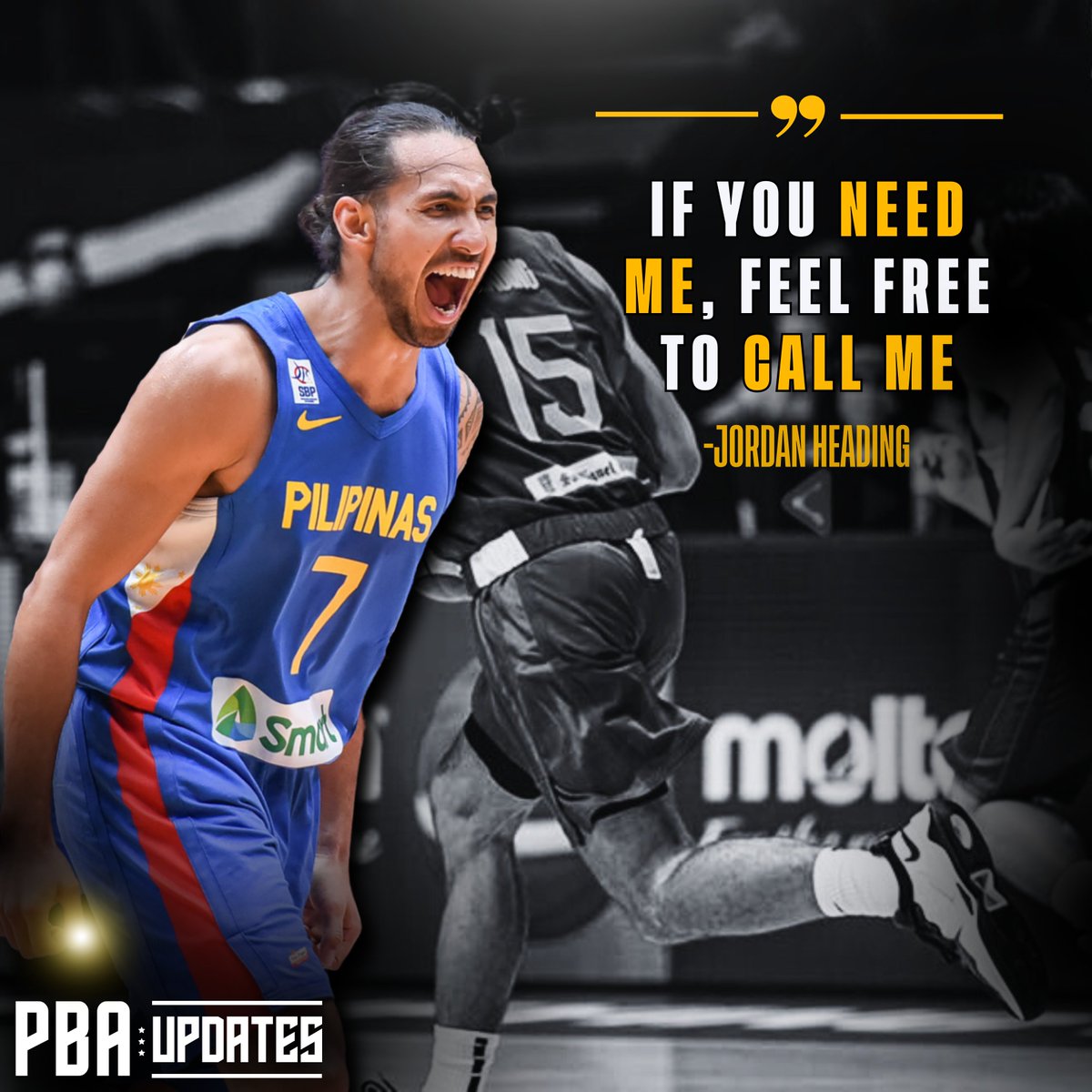 𝐉𝐨𝐫𝐝𝐚𝐧 𝐇𝐞𝐚𝐝𝐢𝐧𝐠!

Add extra excitement to your PBA? Register now:  bit.ly/3Rv90ga

#Gilas