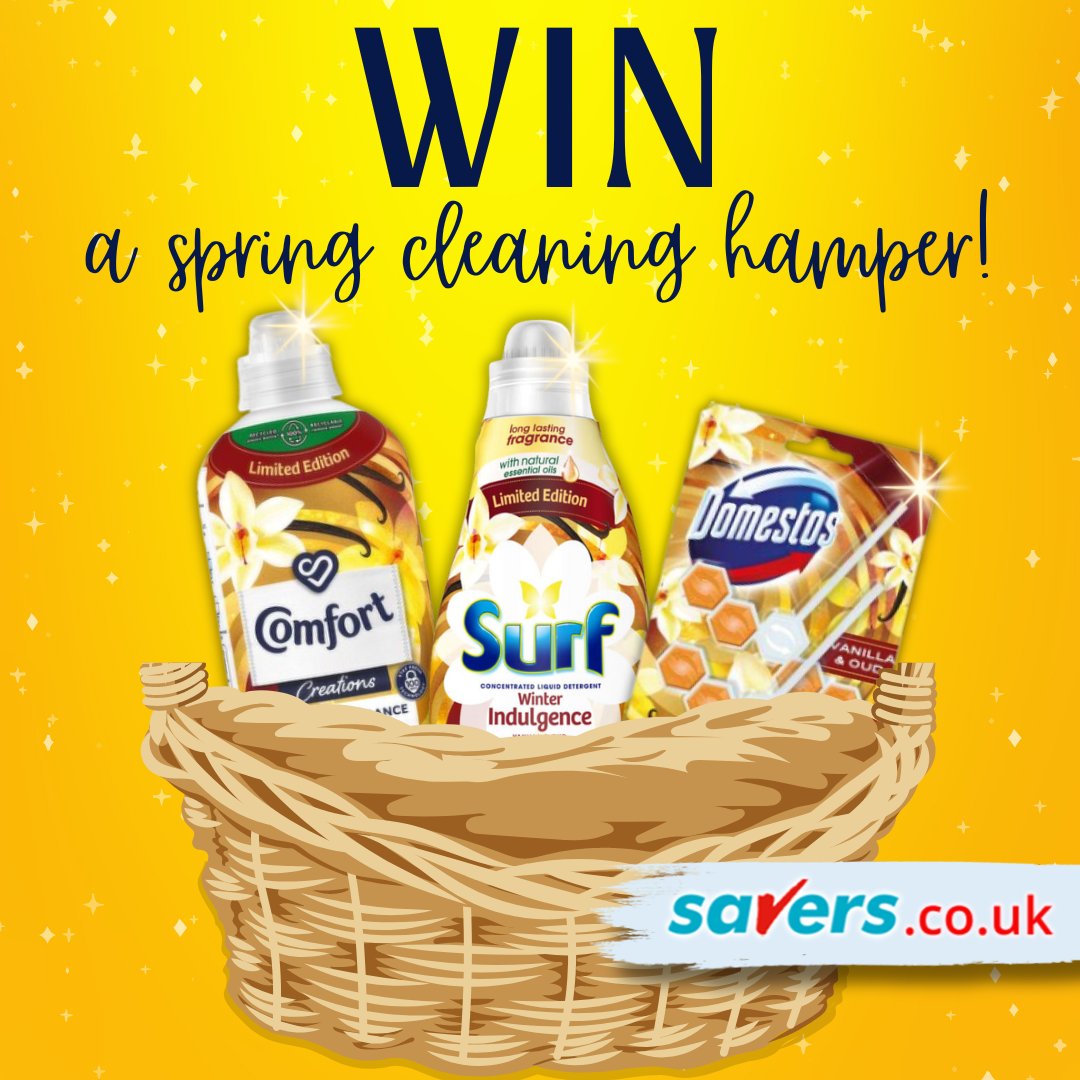 SaversHB's tweet photo. We're giving you the chance to #WIN a spring cleaning hamper!😍

To enter simply RT &amp; FOLLOW @SaversHB 

UK only. Ends 19/03/2024. T&amp;C’s apply. – https://t.co/itrETiymme

#ukcompetition #giveaway #giveawayuk #ukcomp #springclean #cleaning https://t.co/5HxmLqpwAw