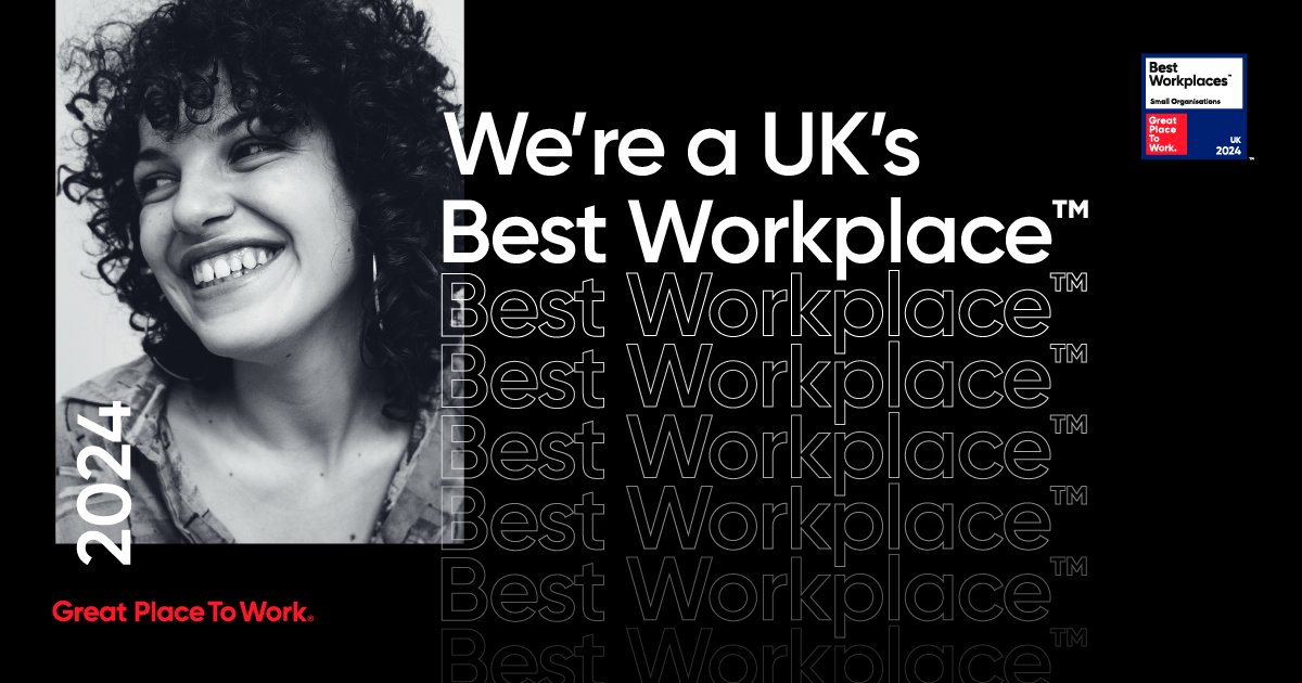 🙌 This is brilliant news! We’re thrilled to announce that we’re one of the Top 100 businesses in the @GPTW_UK 2024 UK’s Best Workplaces ‘Small’ category. 🥳 Read more > tinyurl.com/bdfvhn3z #BestWorkplacesUK