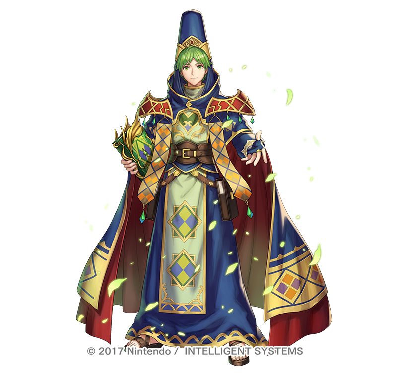 「『ファイアーエムブレム ヒーローズ』にて開花英雄「風の司祭 マリク」のイラストを」|あんべよしろう/Yoshiro Ambeのイラスト