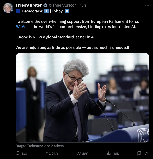 paulg's tweet photo. Brexit may yet turn out to have been a good idea, if it means the UK can be the Switzerland of AI. https://t.co/P8yNnd12gk