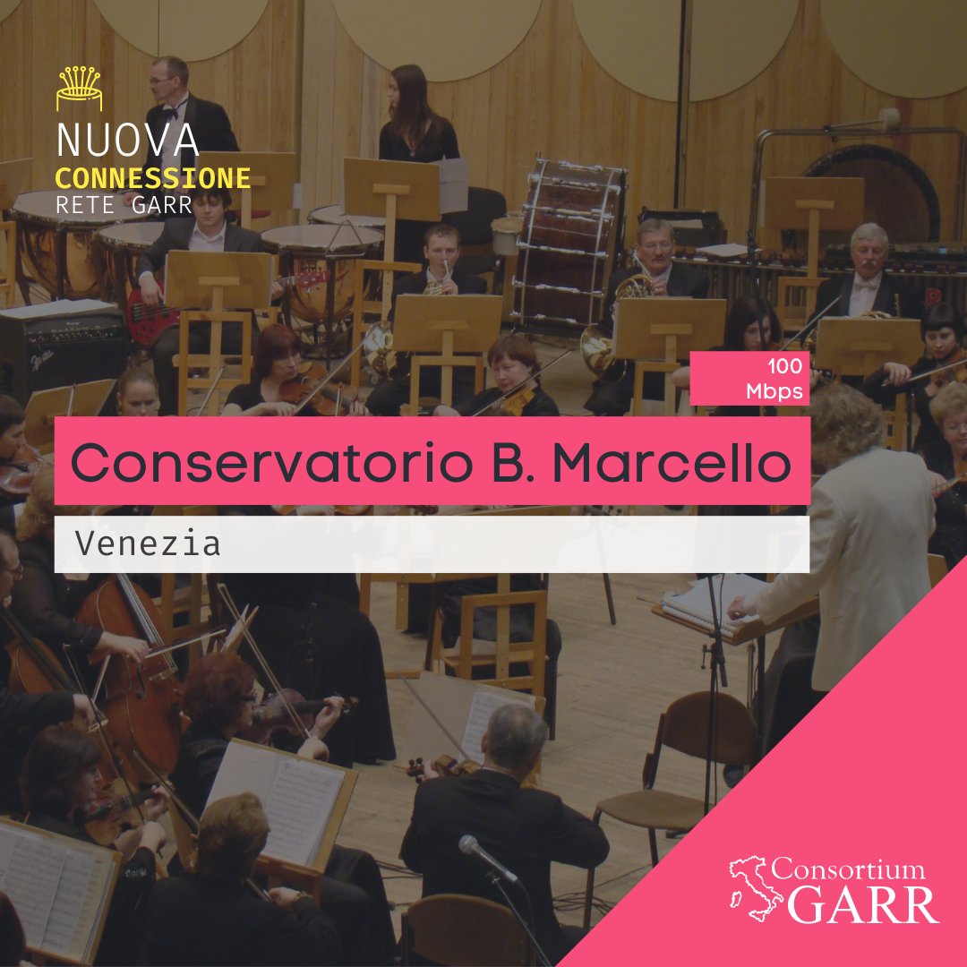 Il @ConservatorioVe di Musica Benedetto Marcello di Venezia, tra i più ricchi di storia in Europa, è ora connesso alla Rete GARR. Per saperne di più sulle regole e modalità di accesso alla rete➡️ u.garr.it/3oXIb