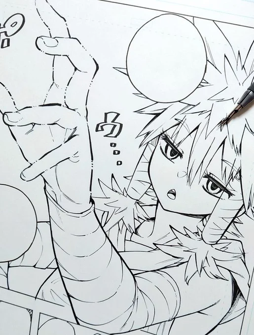 瞳の描き分けアナログペン入れ 