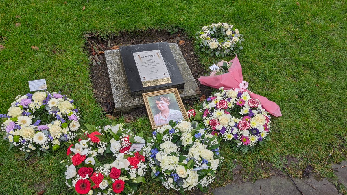 Nellie Kershaw. Born Rochdale 1891. Died of asbestosis 1924. Never forgotten. This is the memorial in Rochdale Memorial Gardens (OL16 1AG). If you can spare the time, please visit, and remember all our loved ones who have died from asbestos disease