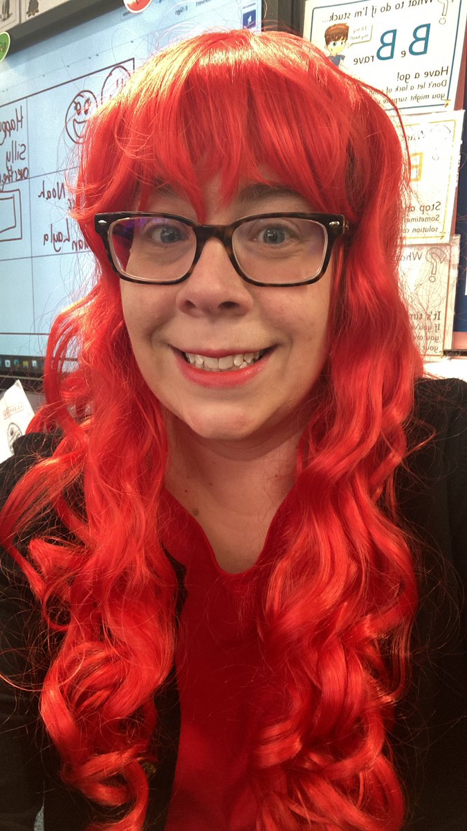 abirocks1's tweet photo. @twinklresources It’s wear red @StandensBarnPS today we all look great! https://t.co/hEb2Z9HbHN
